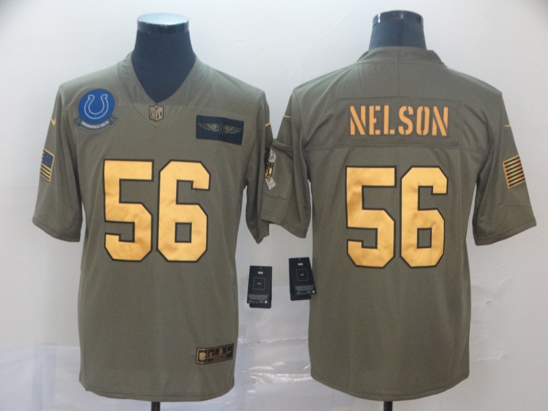 Men's Indianapolis Colts Quenton Nelson #56 Brown Jersey